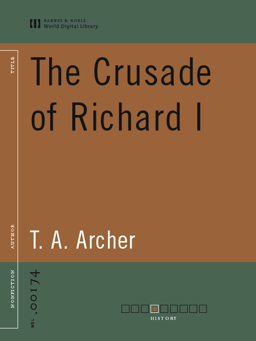 Cover image for The Crusade of Richard I (World Digital Library Edition)